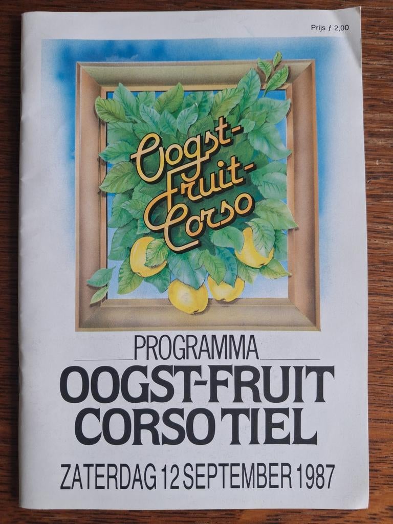 Tiel - Programmaboekje Fruitcorco 1987, Verzamelen, Ansichtkaarten | Nederland, Verzenden, 1980 tot heden, Gelderland