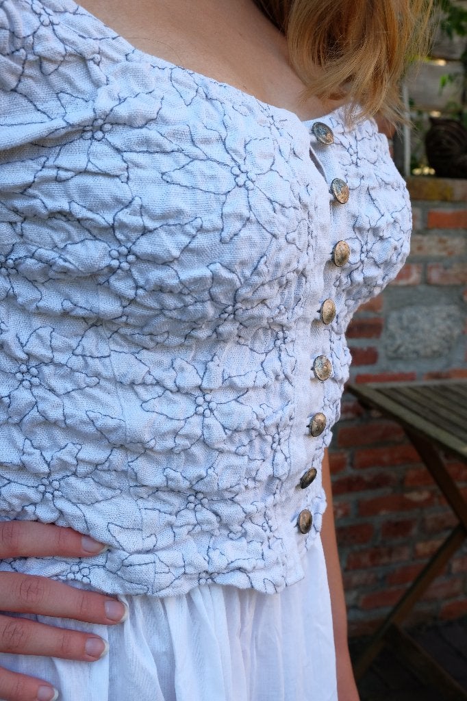 dirndl shirt blousje maat 40  merk Wallmann  vintage, Ophalen of Verzenden, Gedragen, Maat 38/40 (M), Overige thema's