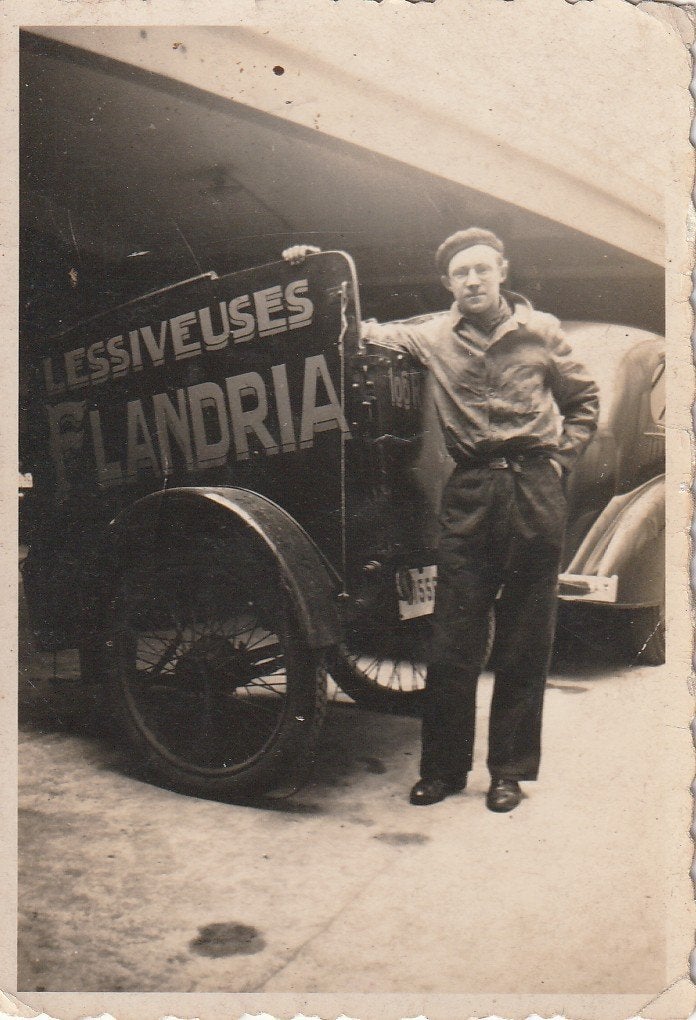 foto  -  lessiveuses  -  flandria  - 6 op 9  cm, Verzamelen, Verzenden, Voor 1940, Zo goed als nieuw, Overige onderwerpen