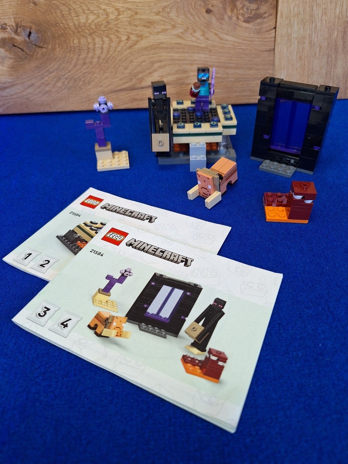 LEGO Minecraft De Netherportaal Hinderlaag 21584, Compleet, Minecraft, Lego, Ophalen of Verzenden