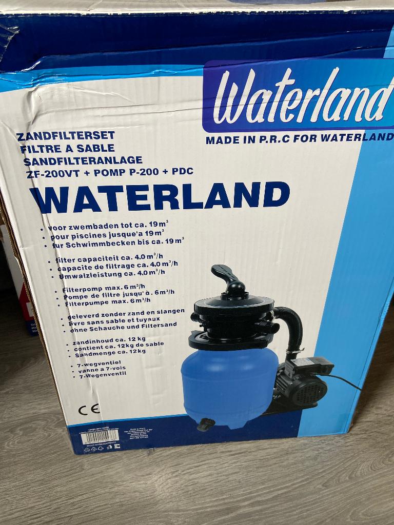 Waterland Zand filterset met pomp voor zwembad, Tuin en Terras, Zwembad-toebehoren, Ophalen, Nieuw, Filter
