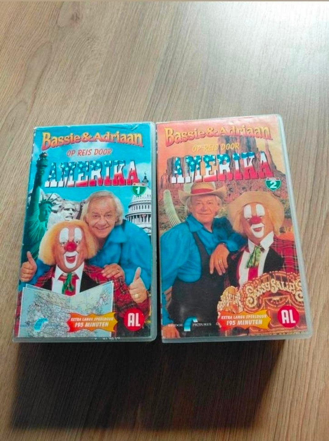 Bassie en Adriaan op zoek in Amerika deel 1 en 2 dubbelbox, Gebruikt, Alle leeftijden, Kinderprogramma's en -films, Overige typen