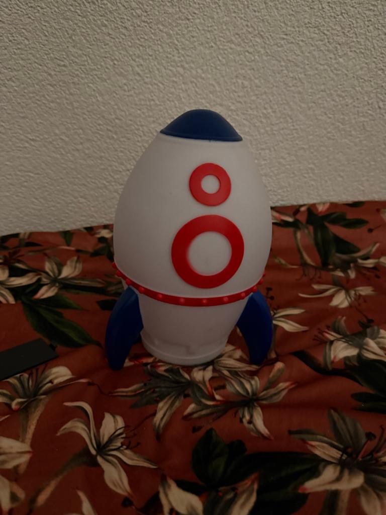 Leuke raket tafellamp/nachtlamp voor kinderkamer, Ophalen of Verzenden, Zo goed als nieuw