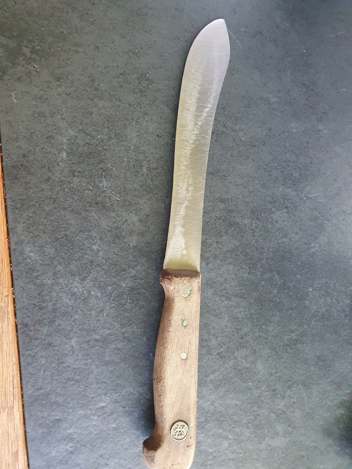 Vintage Zwilling J.A. Henckels mes met houten handvat, Antiek en Kunst, Ophalen of Verzenden