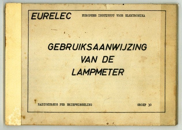 Gebruiksaanwijzing van de Lamp Meter (EURELEC?), Ophalen of Verzenden, Overige typen