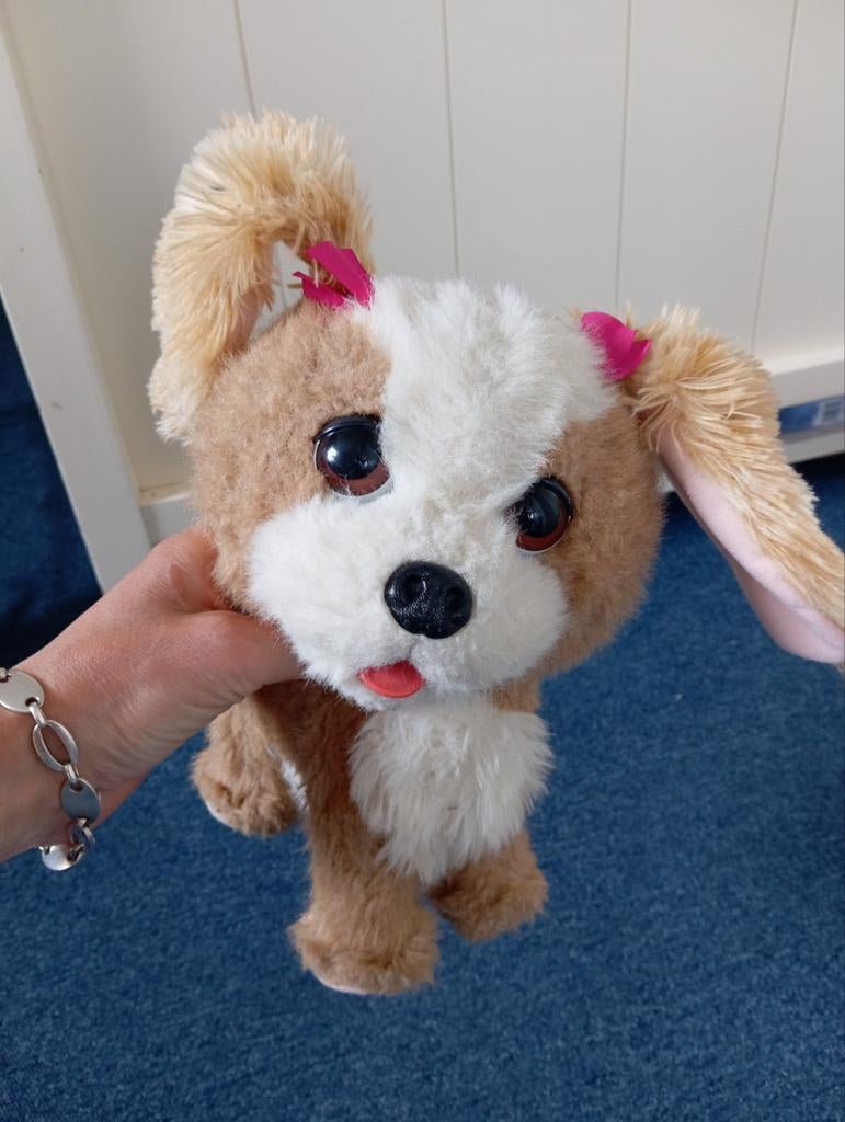FurReal Friends interactieve puppy knuffel, Overige merken, Zo goed als nieuw, Middelgroot (20 tot 80 cm), Bruin