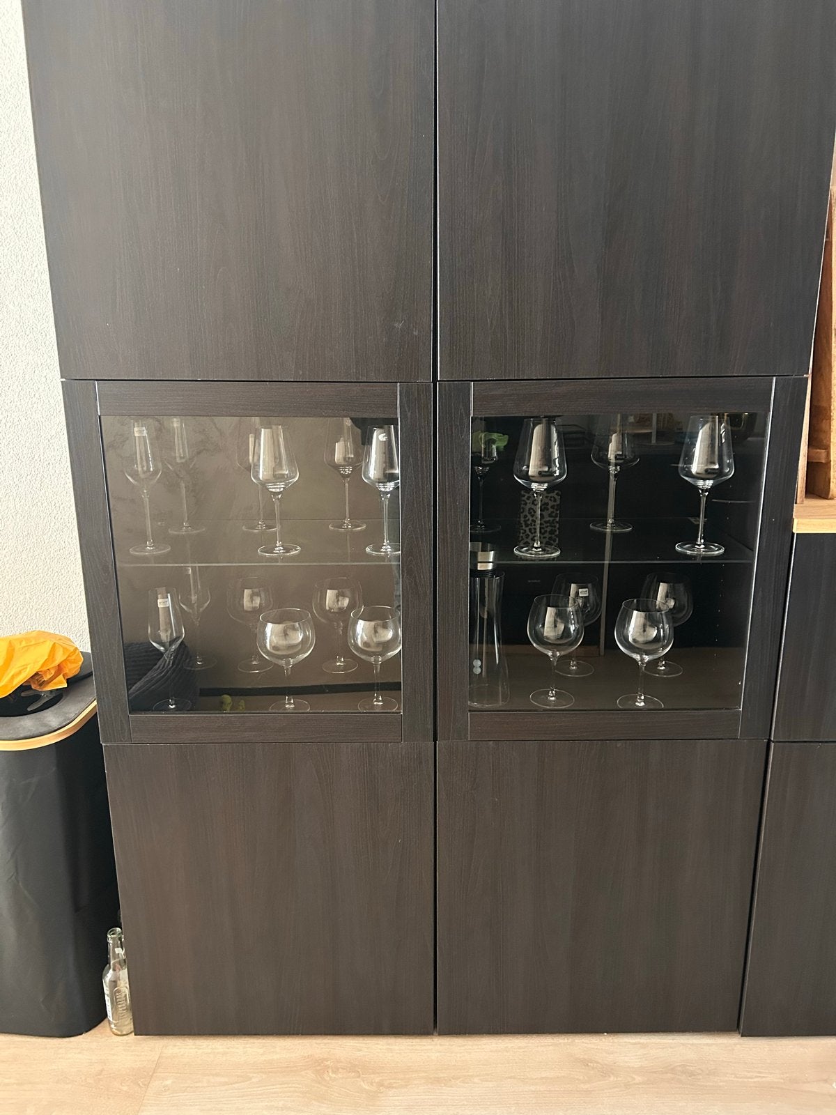 IKEA Besta Opbergcombinatie met glazen deuren, 100 tot 150 cm, Ophalen of Verzenden, Zo goed als nieuw, 150 tot 200 cm
