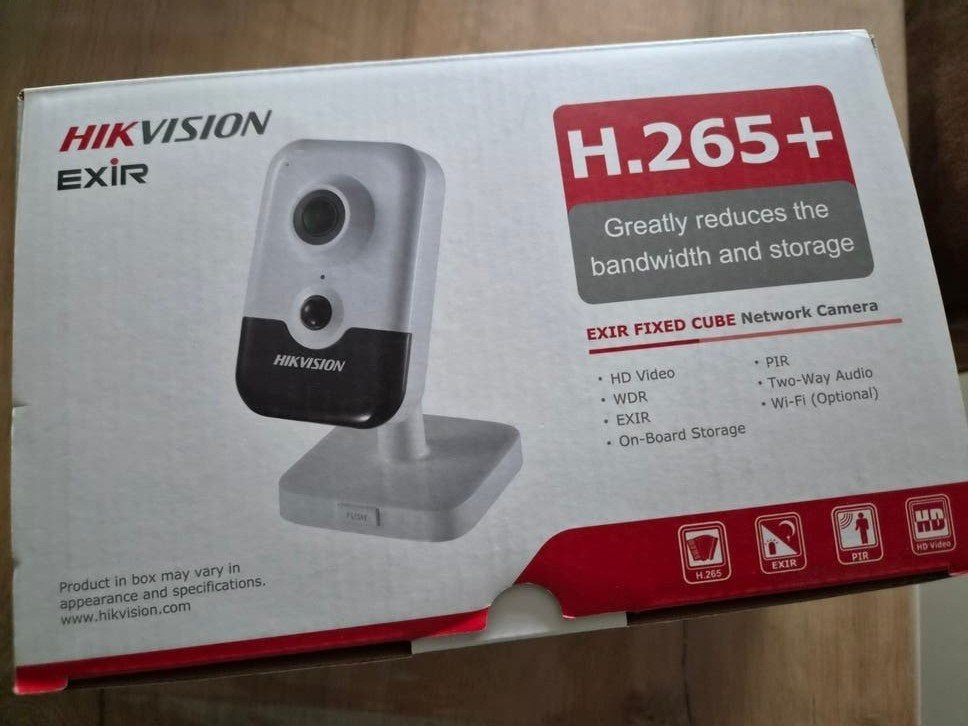 Hikvision H.265+ EXIR Vaste Cube Netwerk Camera 4MP, Ophalen of Verzenden, Nieuw, Binnencamera