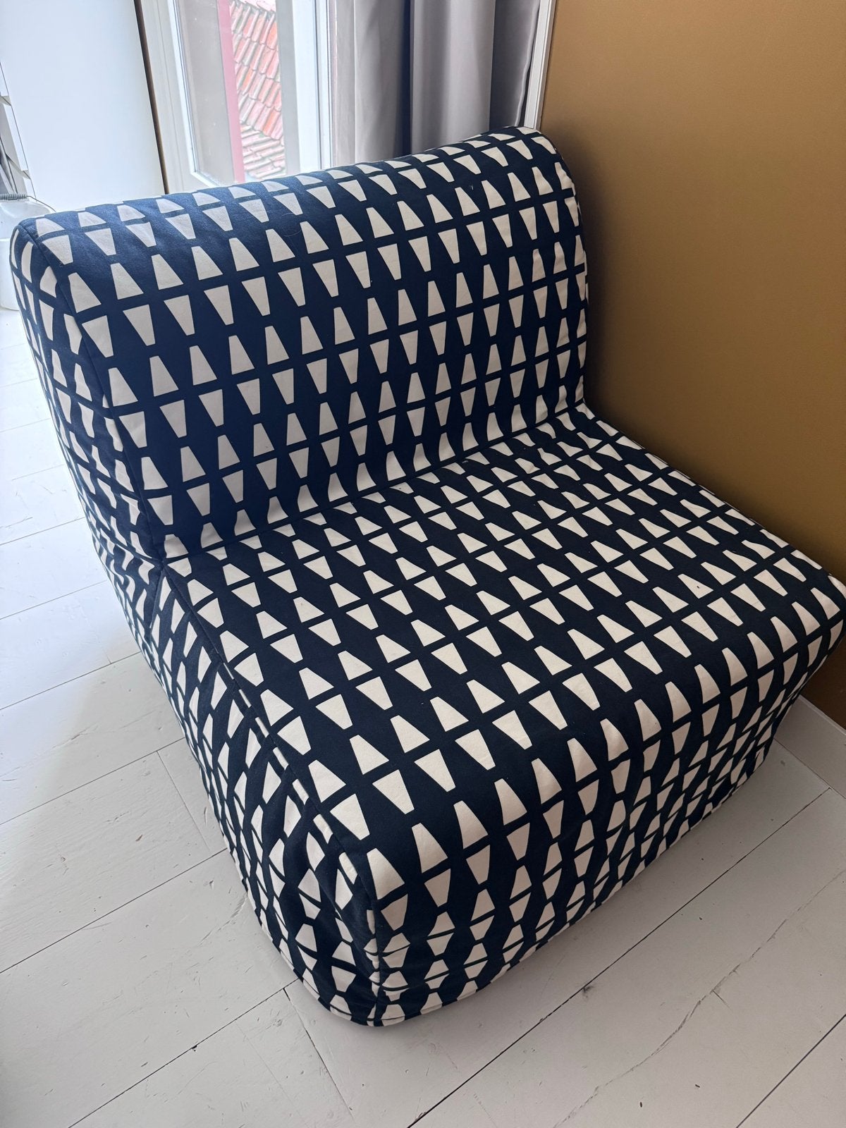 IKEA Lycksele Lova slaapstoel met hoes, Ophalen, Gebruikt, Zwart, Eén
