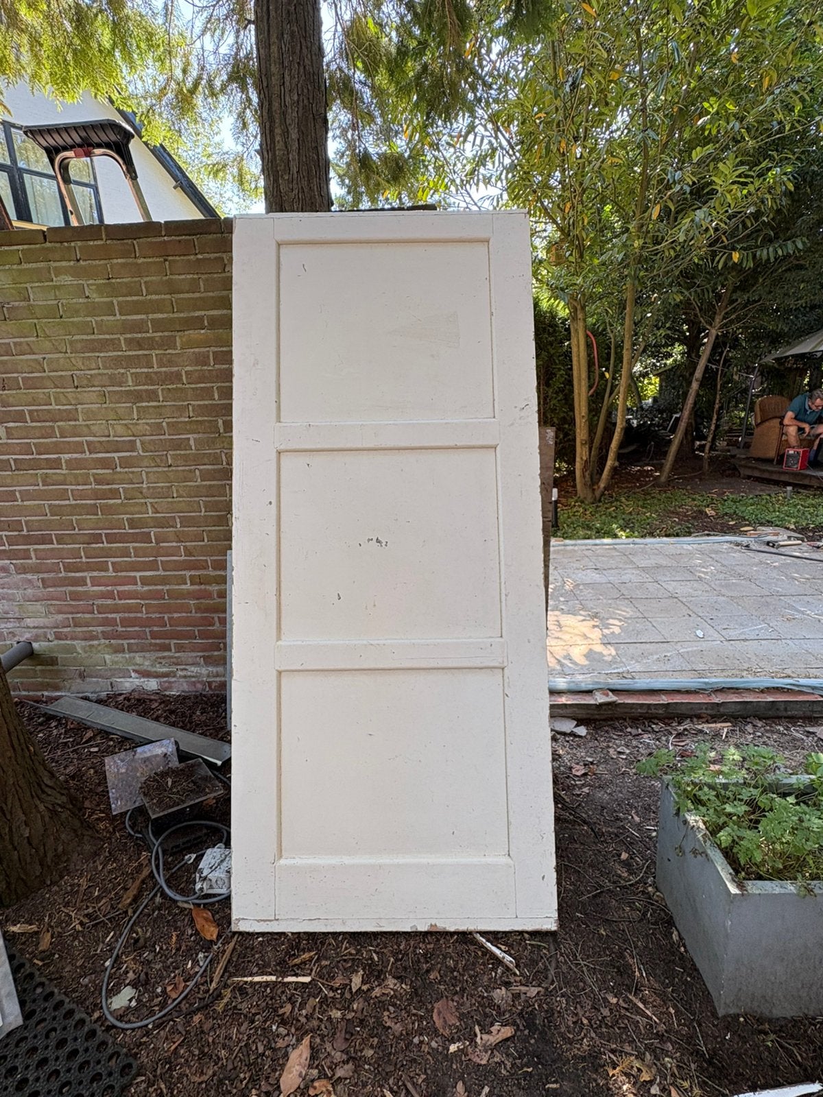 Paneeldeur bouwmaterialen GRATIS, Ophalen, Zo goed als nieuw, Binnendeur, 200 tot 215 cm