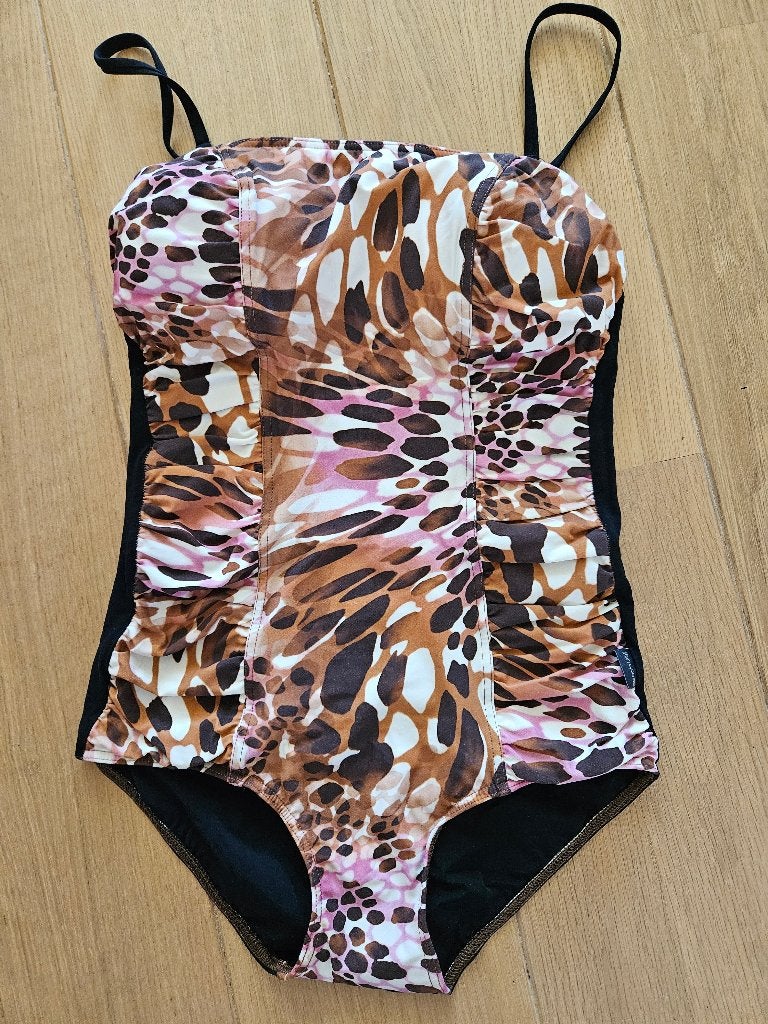 Bruin/roze badpak, Beachlife, maat 38, Beachlife, Meerkleurig, Nieuw, Badpak