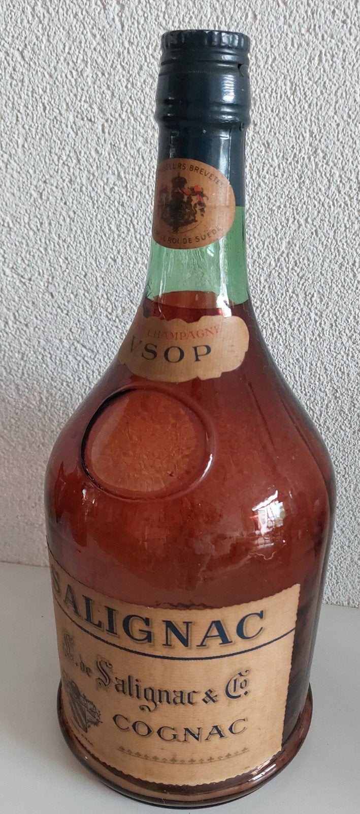 Vintage Salignac Cognac VSOP fles (leeg), Ophalen of Verzenden