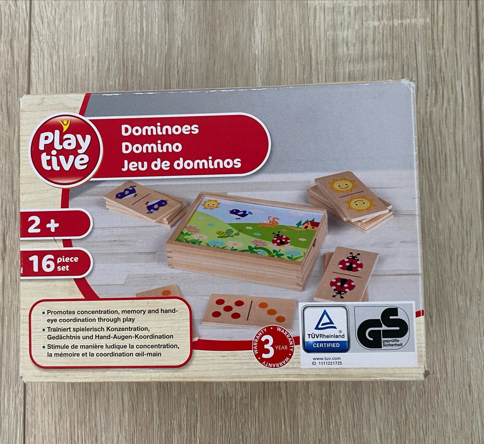 Playtive Dominoes: Educatief houten dominospel voor kinderen, Ophalen of Verzenden, Zo goed als nieuw