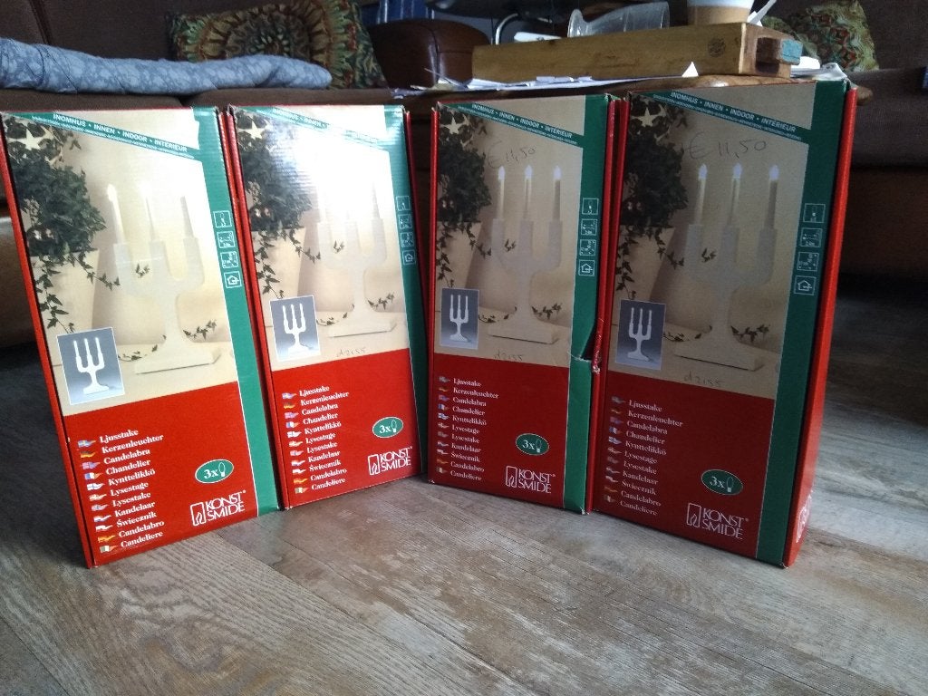 4 x vensterlamp - raamlamp - kandelaar - kerstverlichting, Diversen, Ophalen of Verzenden, Nieuw