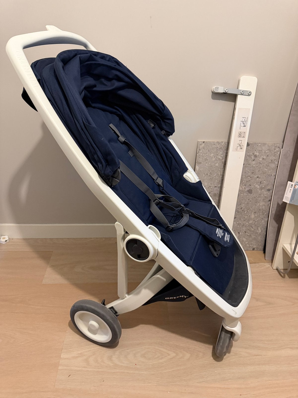 Greentom Classic Buggy Kinderwagen | Donkerblauw/Wit | ZGAN, Kinderen en Baby's, Ophalen, Zo goed als nieuw