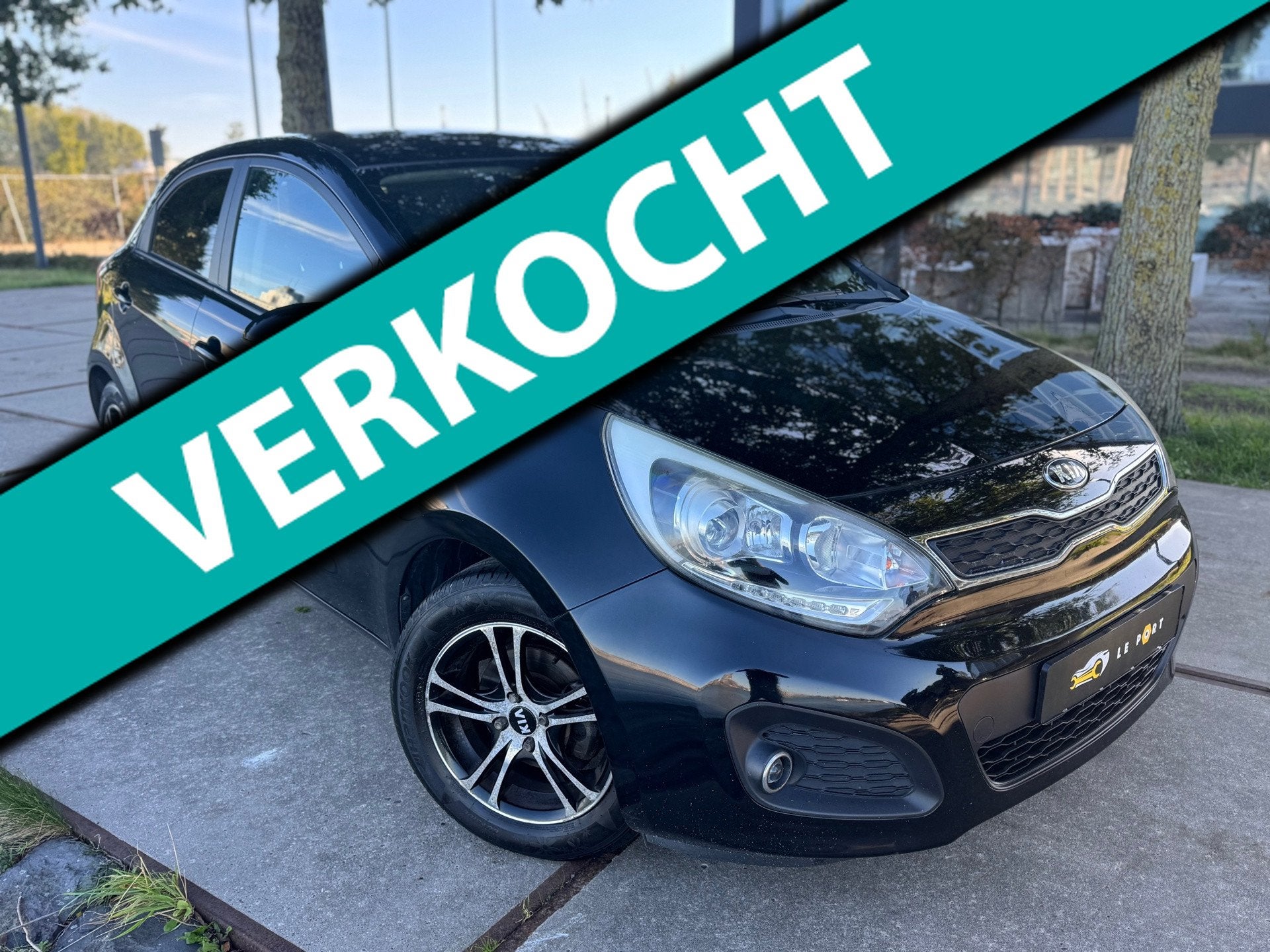 Kia Rio | 1.2 | 2014 | 5DR | CRUISE | LED | AIRCO | NWE APK, Auto's, Euro 5, Verwarmde buitenspiegels, Zwart, Origineel Nederlands