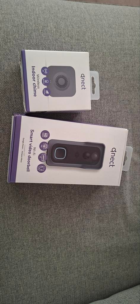 Qnect Smart Video Deurbel met Draadloze Chime, Ophalen of Verzenden, Bewegingsdetectiesensor, Nieuw, Draadloos
