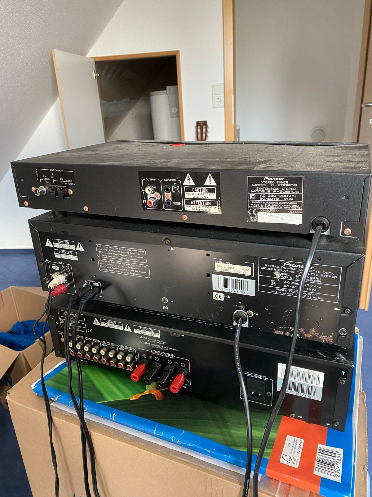 Pioneer stereo set met tuner, cassettedeck en versterker, Gebruikt, Cassettedeck, Pioneer, Losse componenten