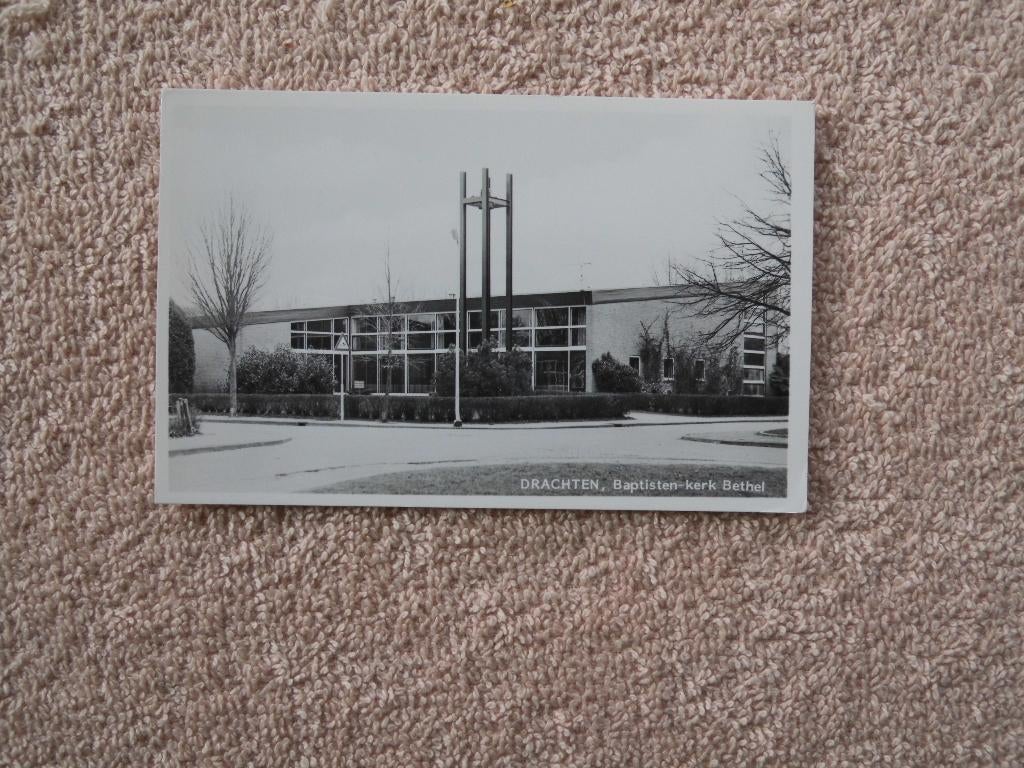 Drachten , Bethel Baptisten Kerk - foto Camello, Ophalen of Verzenden, 1940 tot 1960, Ongelopen, Friesland