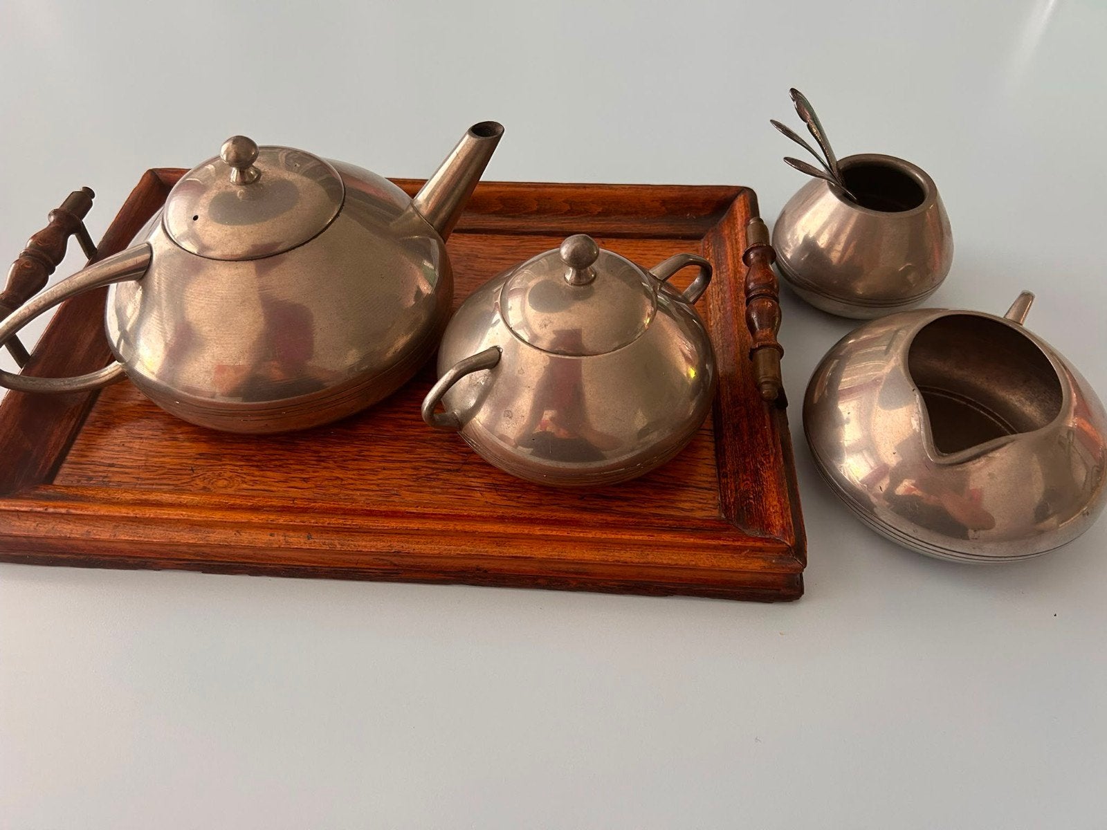 Vintage theeservies met dienblad, Ophalen