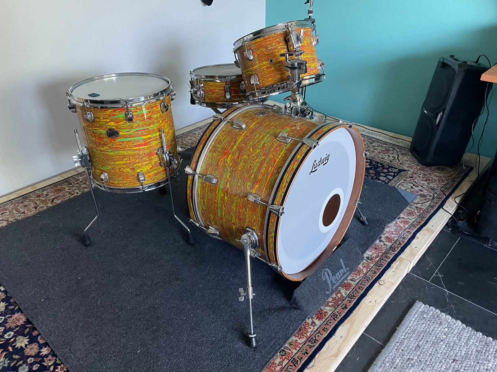 Limited Edition Ludwig Element SE drumstel Psychedelische w, Ophalen, Zo goed als nieuw, Ludwig