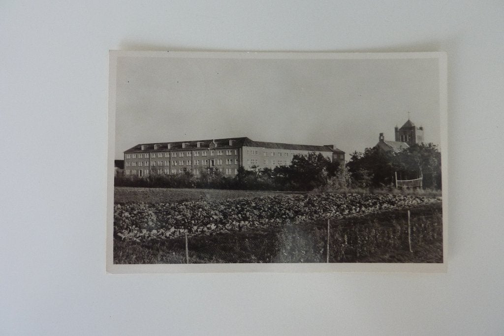Missiehuis St. Willibrord Deurne Voorzijde met Kapel 1955, Verzamelen, Ophalen of Verzenden, 1940 tot 1960, Gelopen, Noord-Brabant