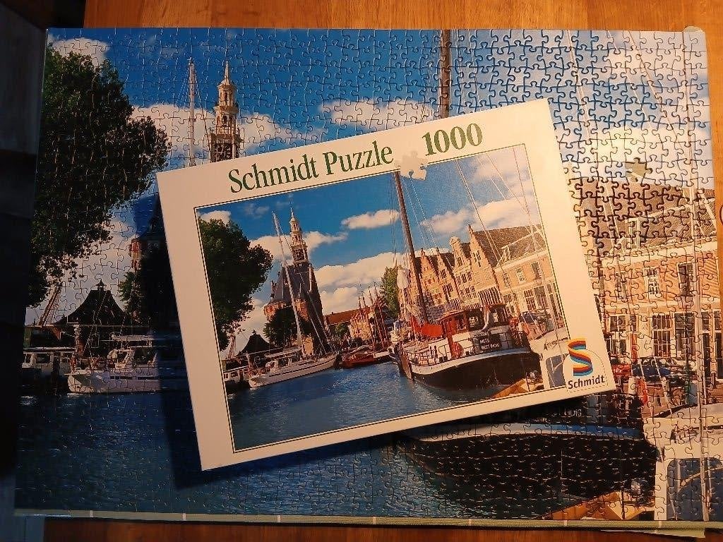 Puzzel Hoorn (haven,hoofdtoren) 1000 stukjes, Ophalen of Verzenden, 500 t/m 1500 stukjes, Gebruikt