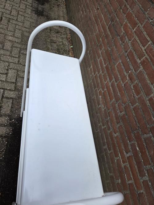 schappenrek wit metaal, Ophalen of Verzenden, 'T Olde Gre-j, Info@toldegrej.nl, Endepoelstraat 20f Didam