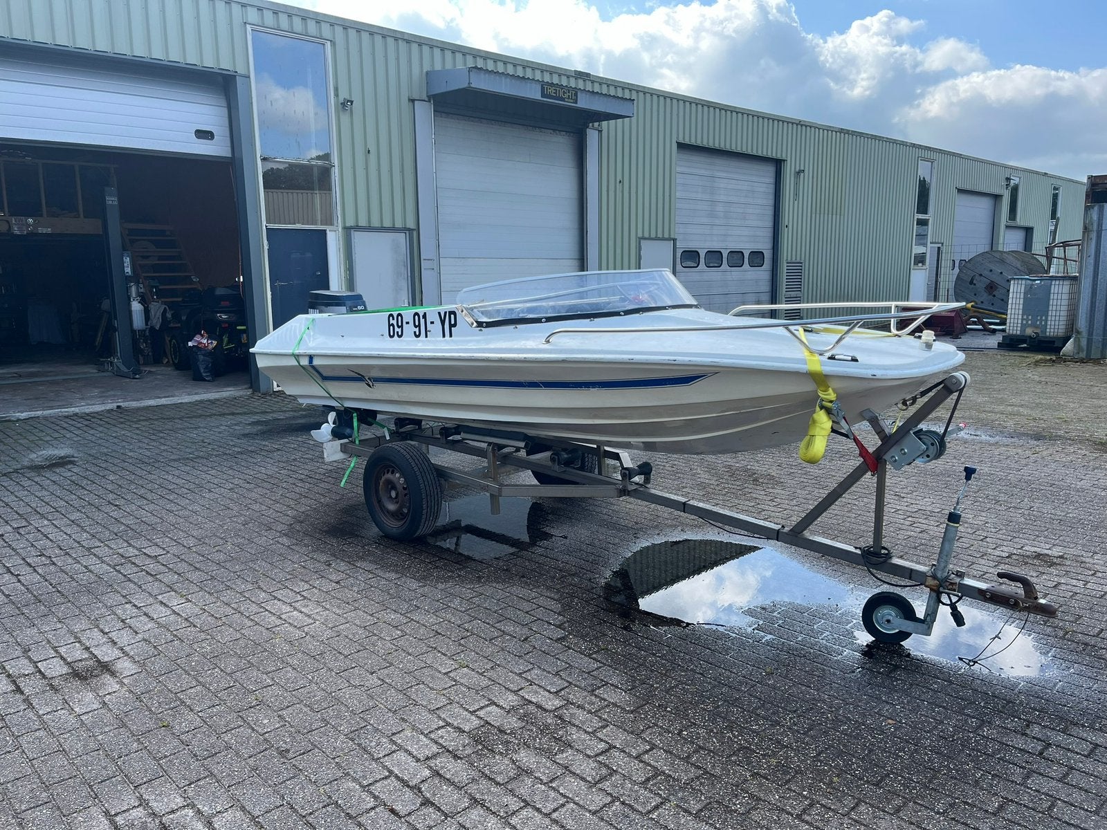 Shakespear magnum speedboot 60pk, Ophalen, Gebruikt, Motorboot