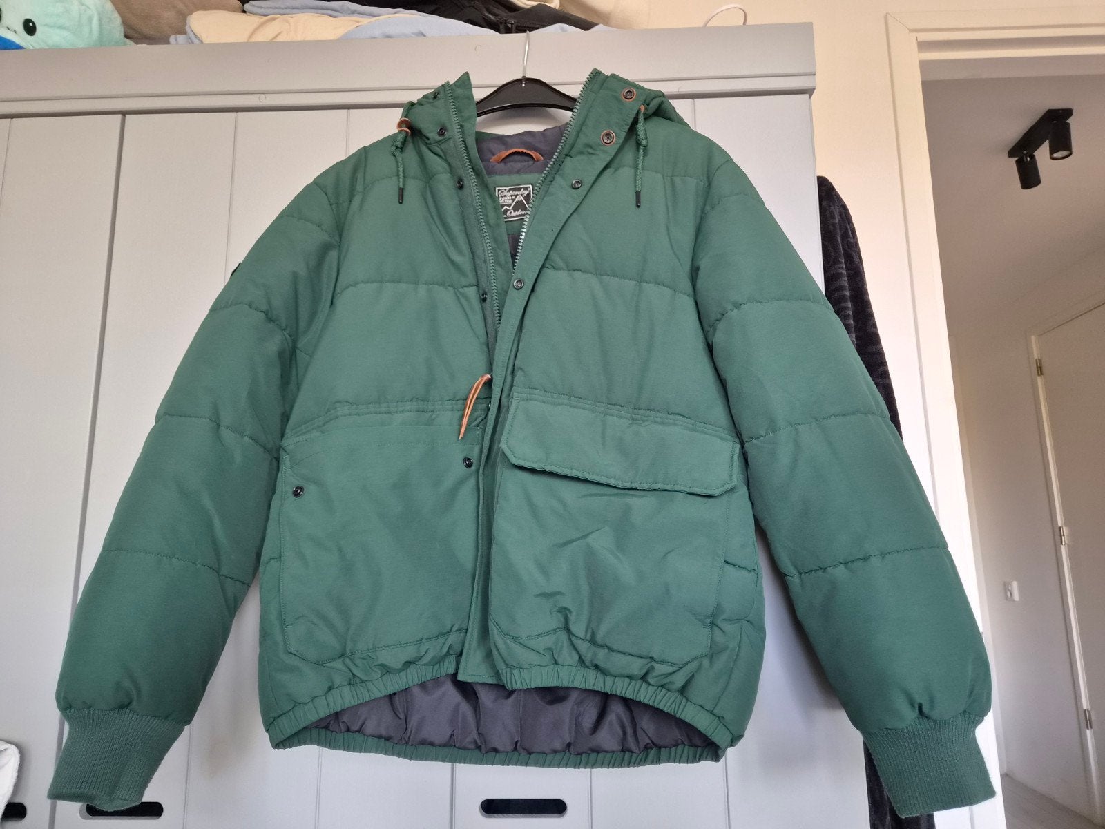 Superdry Groene Puffer Jas - Maat XL, Ophalen, Maat 56/58 (XL), Zo goed als nieuw, Groen