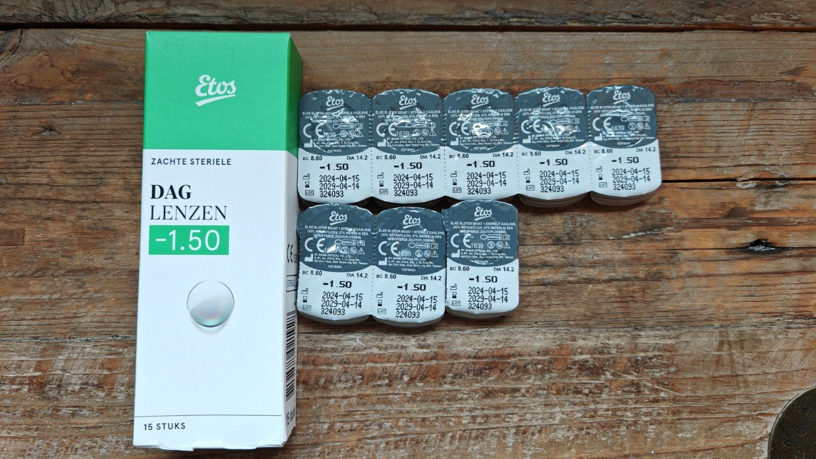 Etos zachte daglenzen, sterkte - 1,50, Ophalen of Verzenden, Nieuw, Overige merken