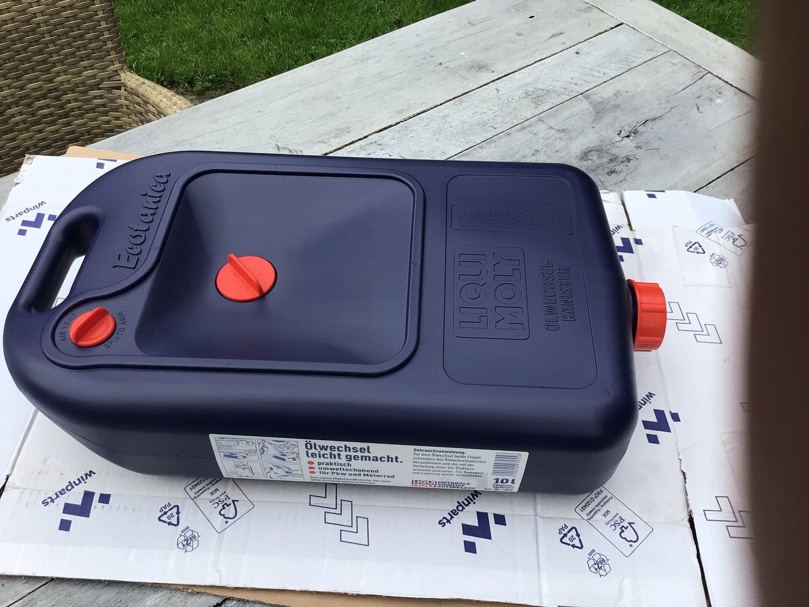 liqui Moli . Olieverversen container Olieopvangjerrycan, Ophalen, Nieuw