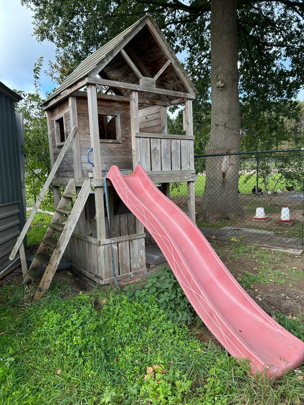 Douglas speelhuisje met glijbaan, uitbreidbaar, Kinderen en Baby's, Ophalen, Gebruikt, Hout