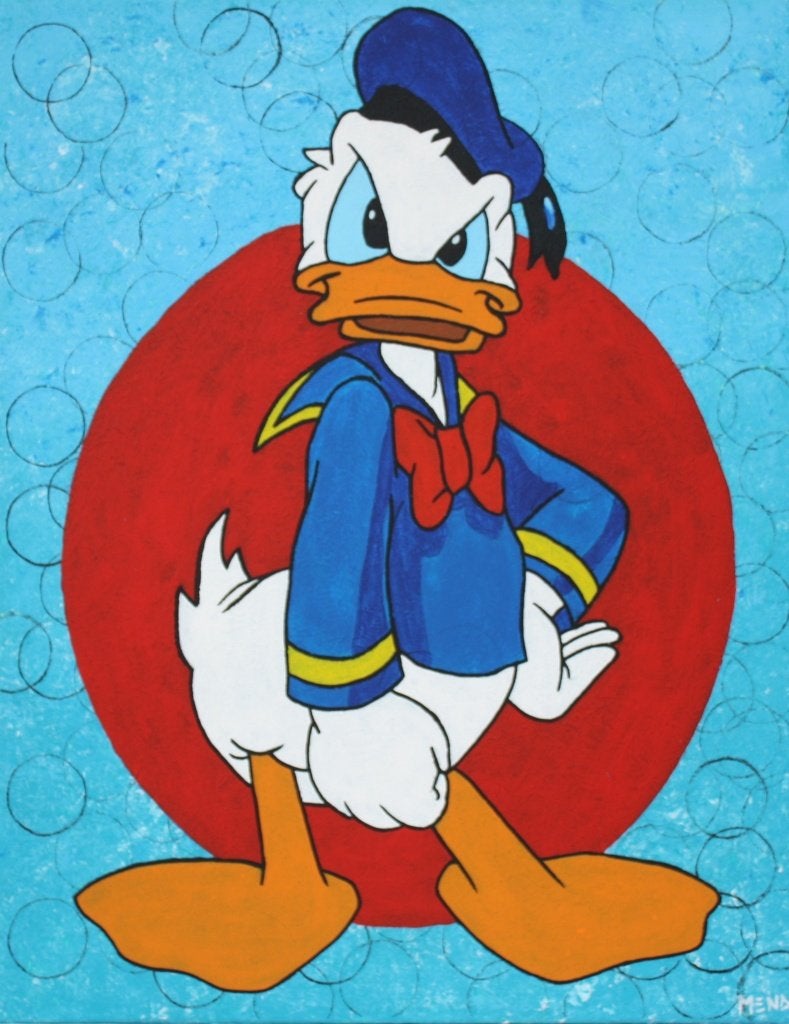 Donald Duck - Smile a Little Schilderij, Ophalen of Verzenden