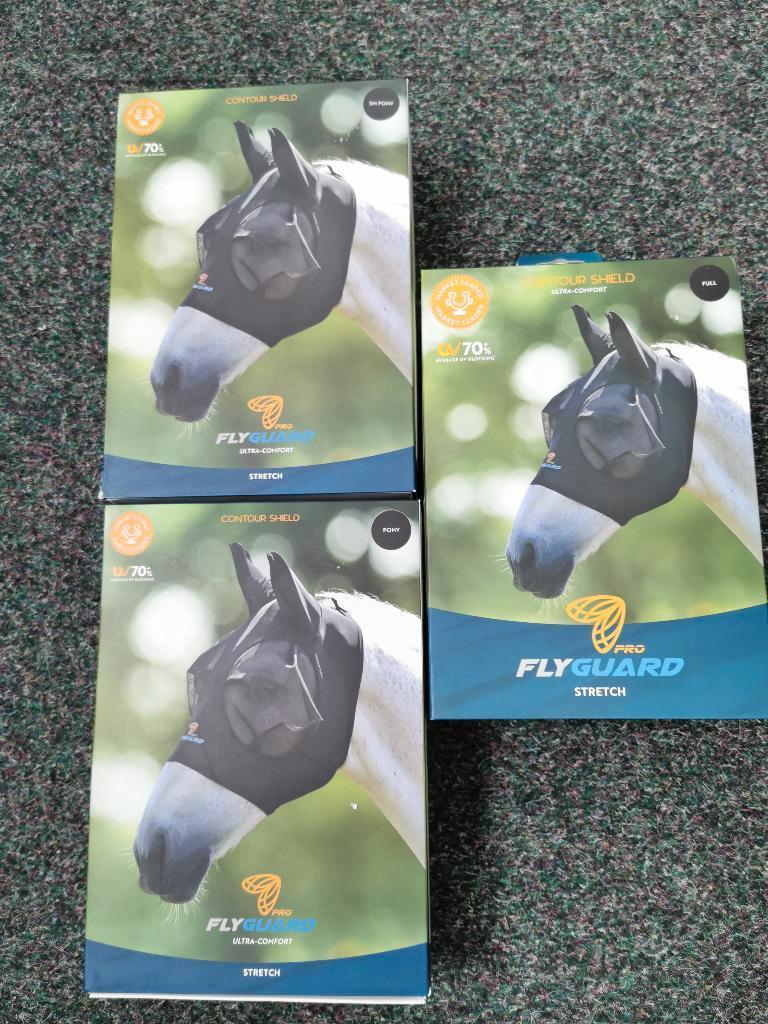 Shires vliegenmasker zwart 6680 maten sm pony /pony/full, Eu, Ophalen of Verzenden, Shires, Eu