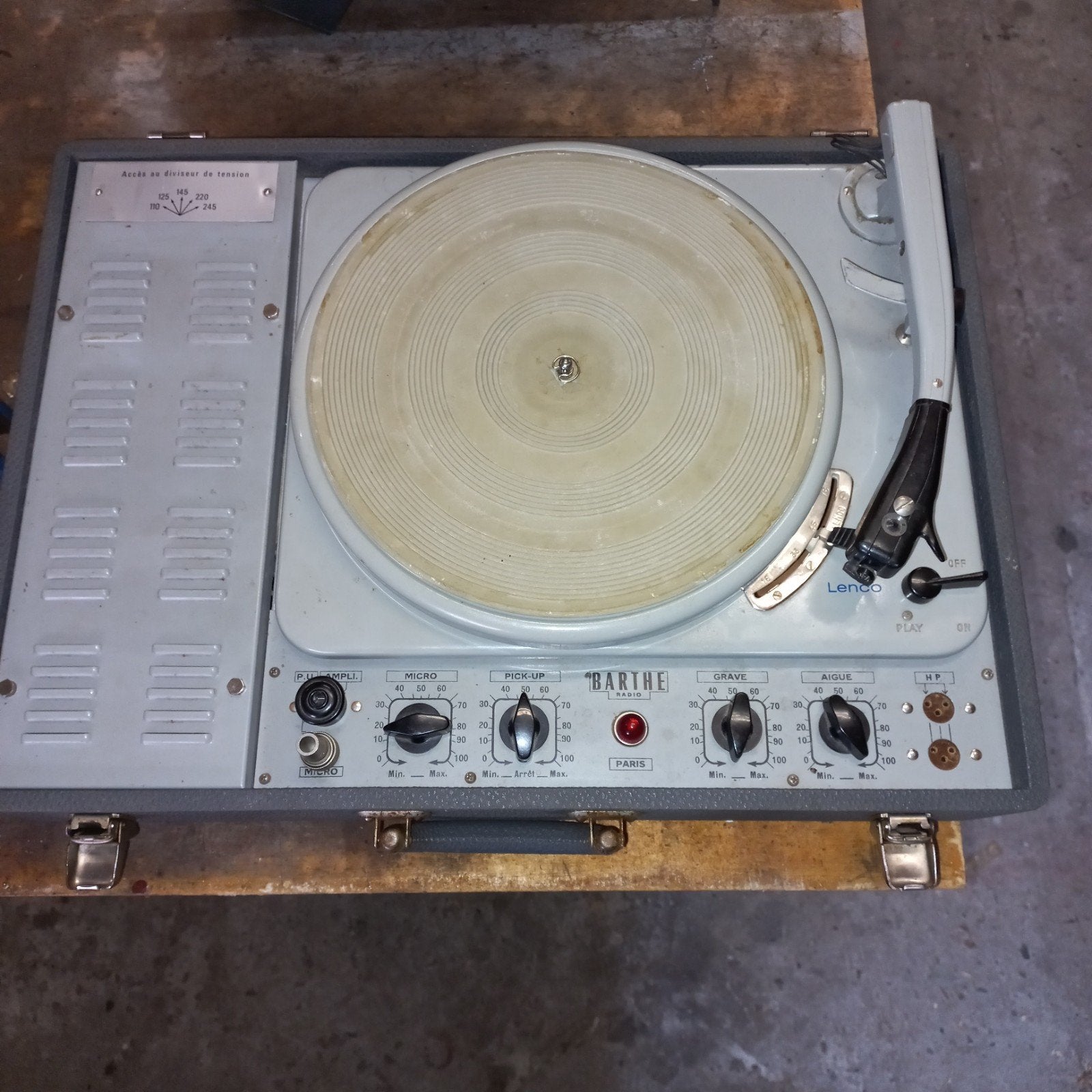 vintage Lenco platenspeler Jacques Barthe, Audio, Tv en Foto, Ophalen of Verzenden