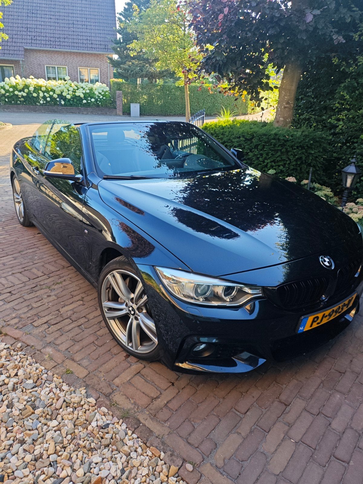 BMW 4-Serie 435IA 3.0 Cabrio 2014 Zwart, Auto's, BMW, Achterwielaandrijving, Zwart, 4-Serie, Cabriolet