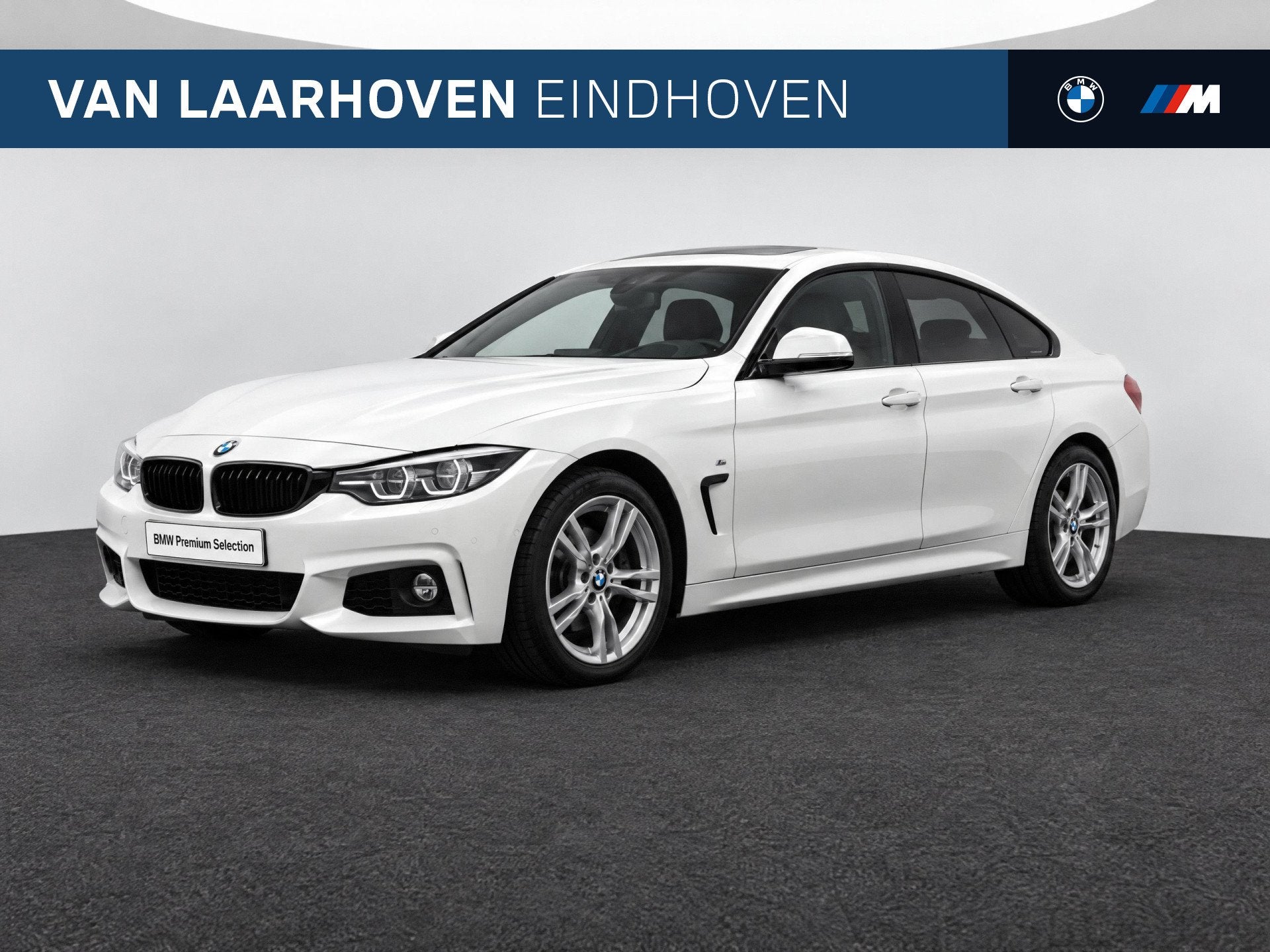 BMW 4 Serie Gran Coupé 430i xDrive M Sport Automaat / Achte, Auto's, 15 km/l, Gebruikt, Alcantara, Wit