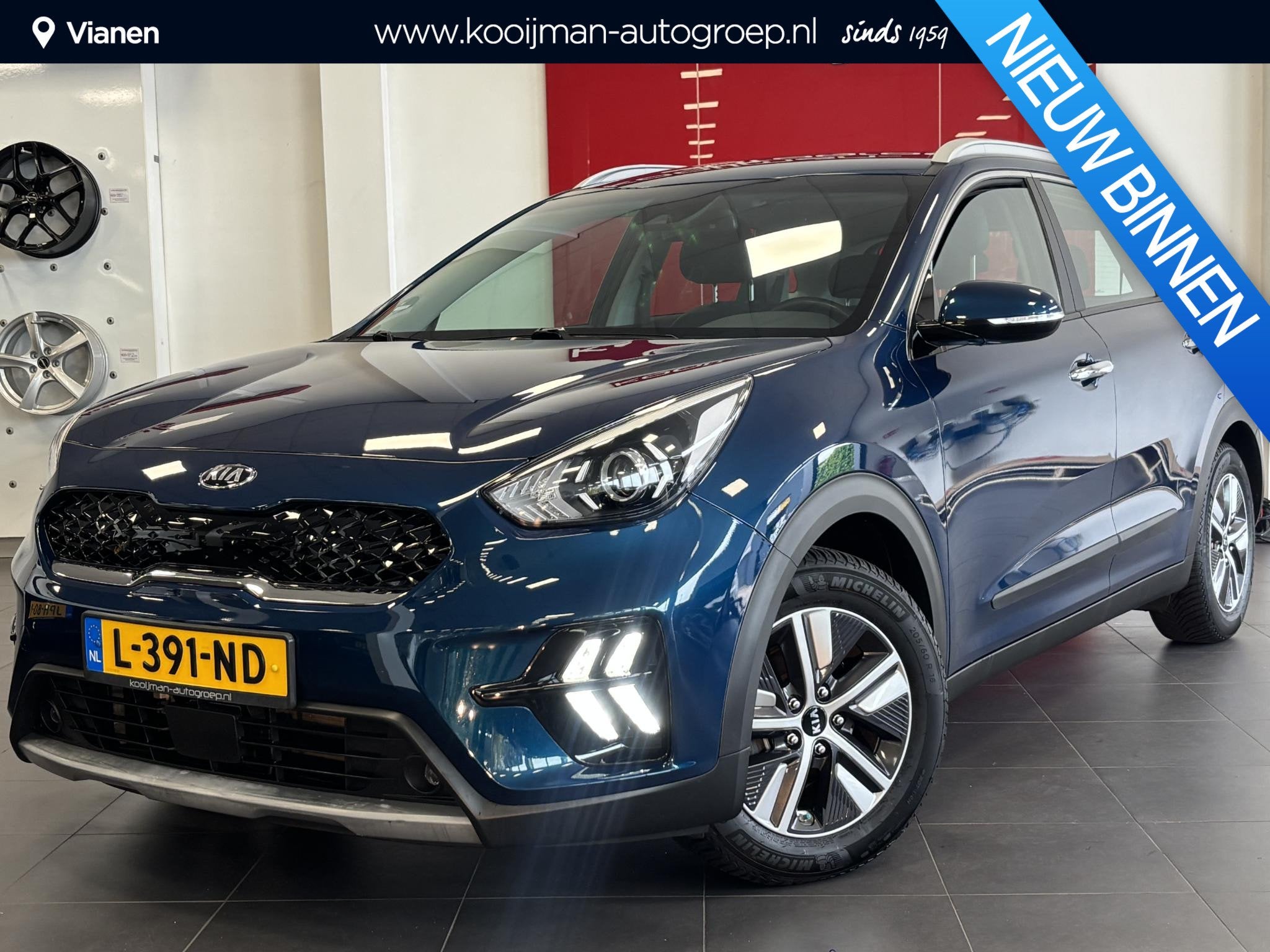 Kia Niro 1.6 GDi Hybrid DynamicLine, Auto's, Kia, Gebruikt, Euro 6, 2 kWh, Blauw
