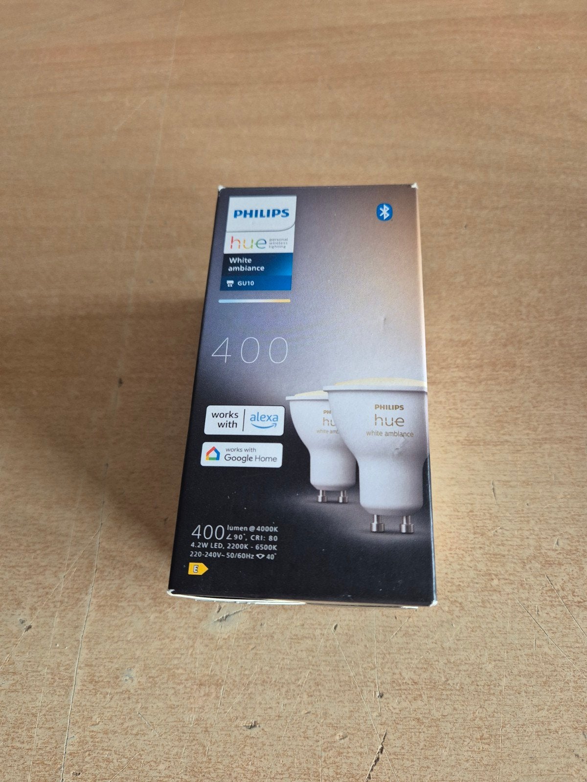 Philips Hue White Ambiance GU10 LED Lampen (2 stuks), Led-lamp, Philips Hue, Instelbaar wit, GU10