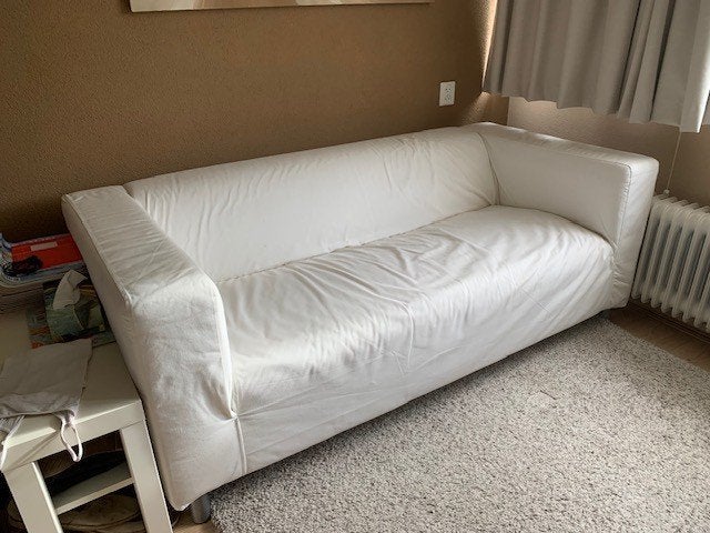 Ikea bankje, gebroken wit 1,80 m., Huis en Inrichting, Ophalen, Gebruikt, 150 tot 200 cm, Tweepersoons