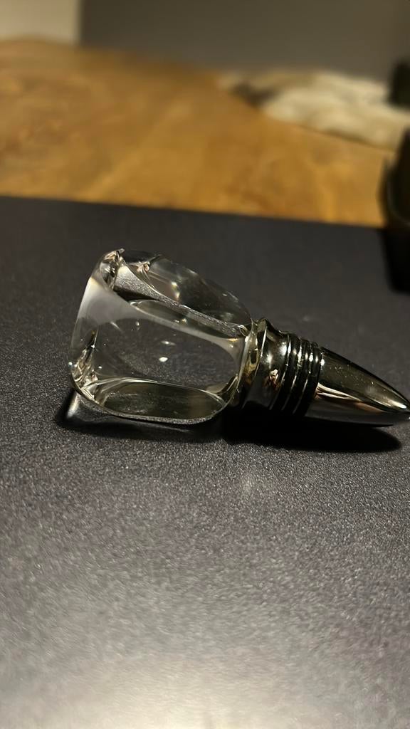 Kristallen en metalen wijn- of decanturflessenstop, Verzamelen, Ophalen of Verzenden, Zo goed als nieuw, Balpen, Overige merken