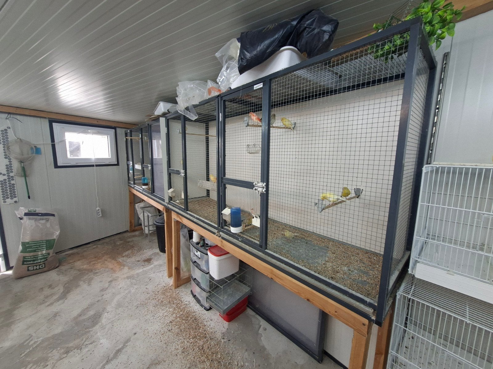 aluminium antraciet voliere kweekkooien, Dieren en Toebehoren, Vogels | Hokken en Kooien, Ophalen of Verzenden, Aluminium, Volière