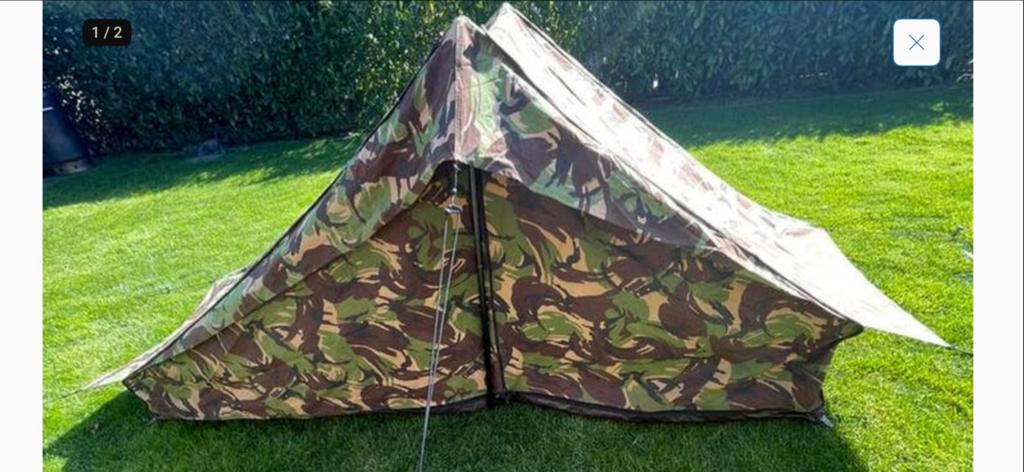 Camouflage Tent - Ideaal voor Kamperen en Outdoor, Ophalen, Gebruikt, Tot en met 3