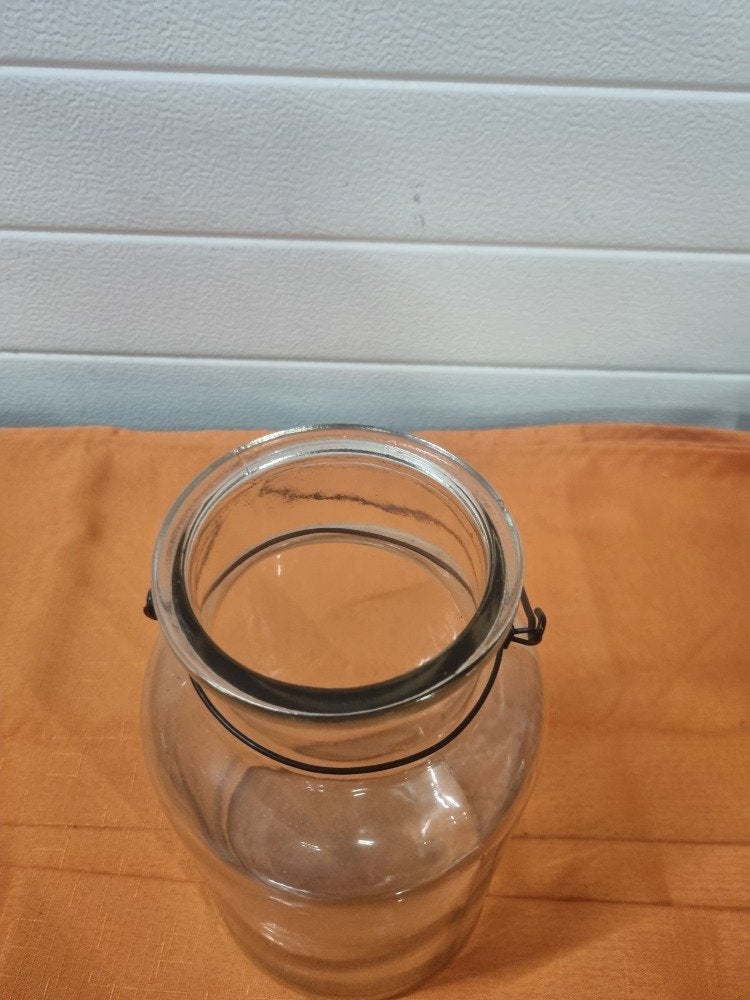 vaas pot melkfles model glas, Ophalen of Verzenden