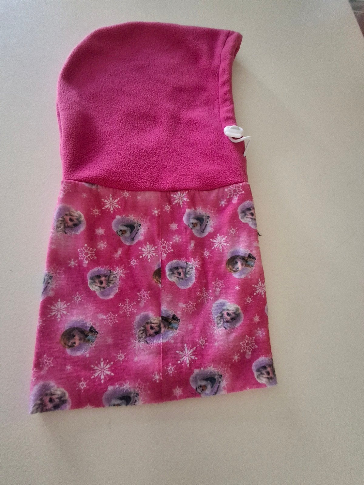 Roze muts met sjaal Frozen Elsa voor meisjes 2-7 jaar, Gebruikt, 110 t/m 116, Ophalen of Verzenden, Meisje