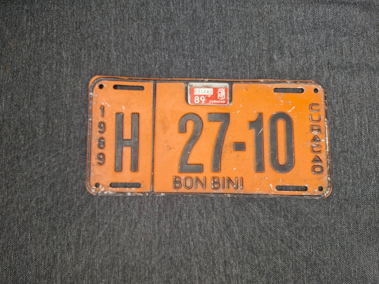 Curacao kentekenplaat nummerbord Nummerplaat License Curaçao, Verzenden, Gebruikt, Auto's