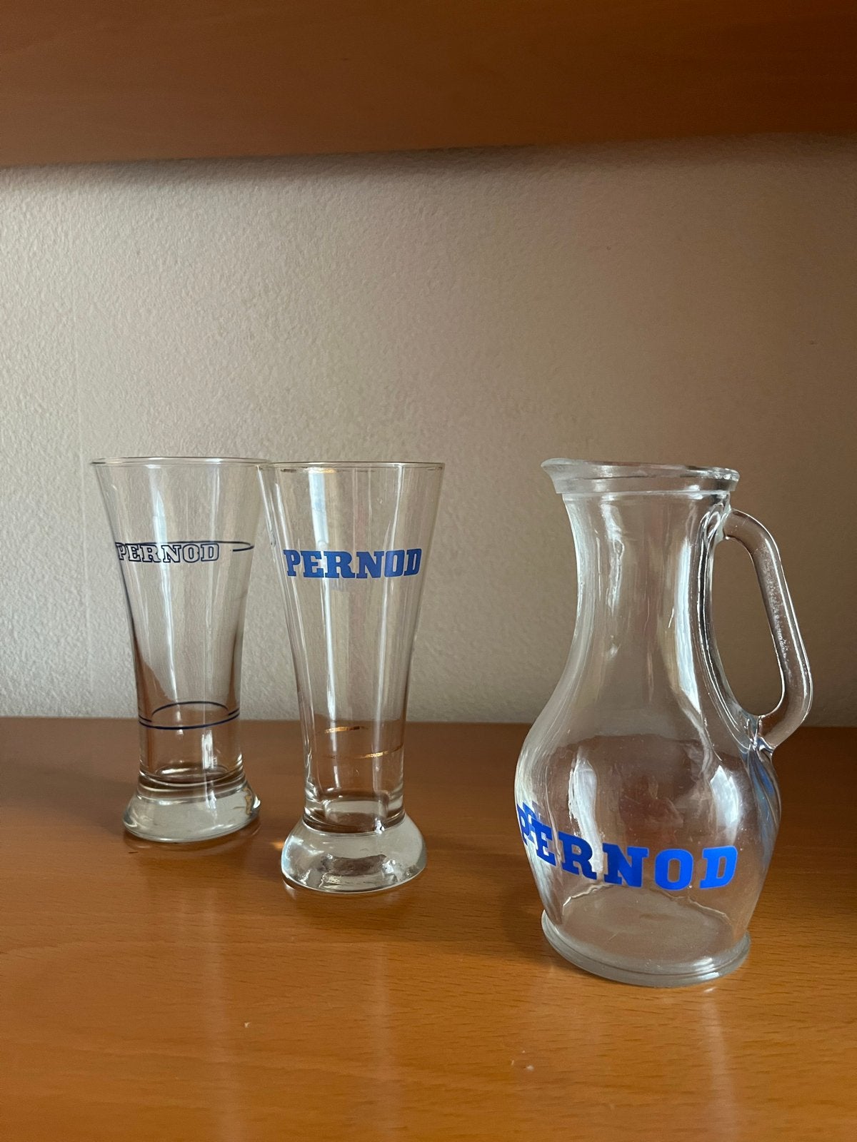 Pernod Glazen en Karaf Set - Vintage Keukengerei, Ophalen of Verzenden, Meerkleurig, Overige merken, Glas