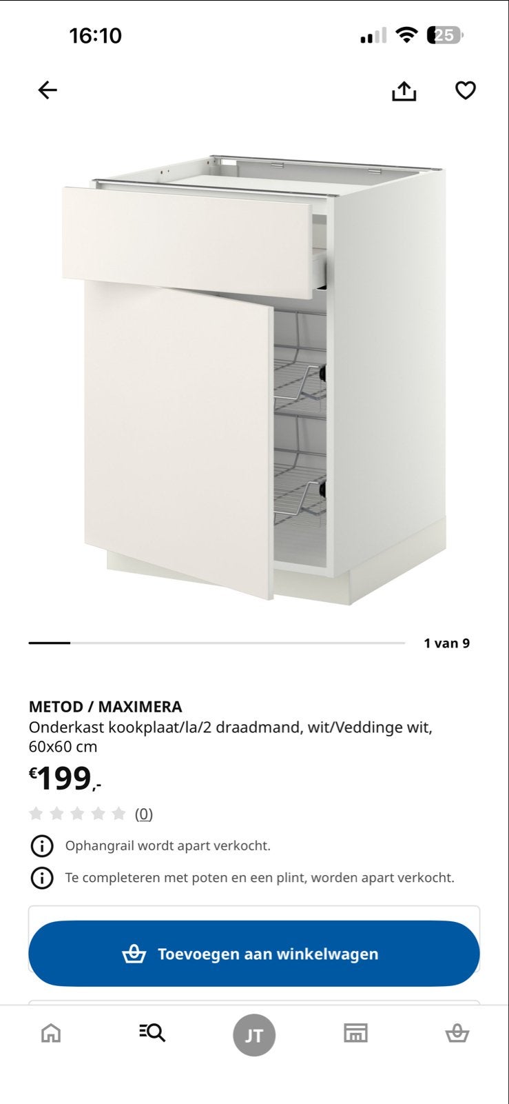 Ikea Metod / Maximera kookplaatkast met lade en draadmanden, Ophalen, Gebruikt, Wit, 50 tot 100 cm