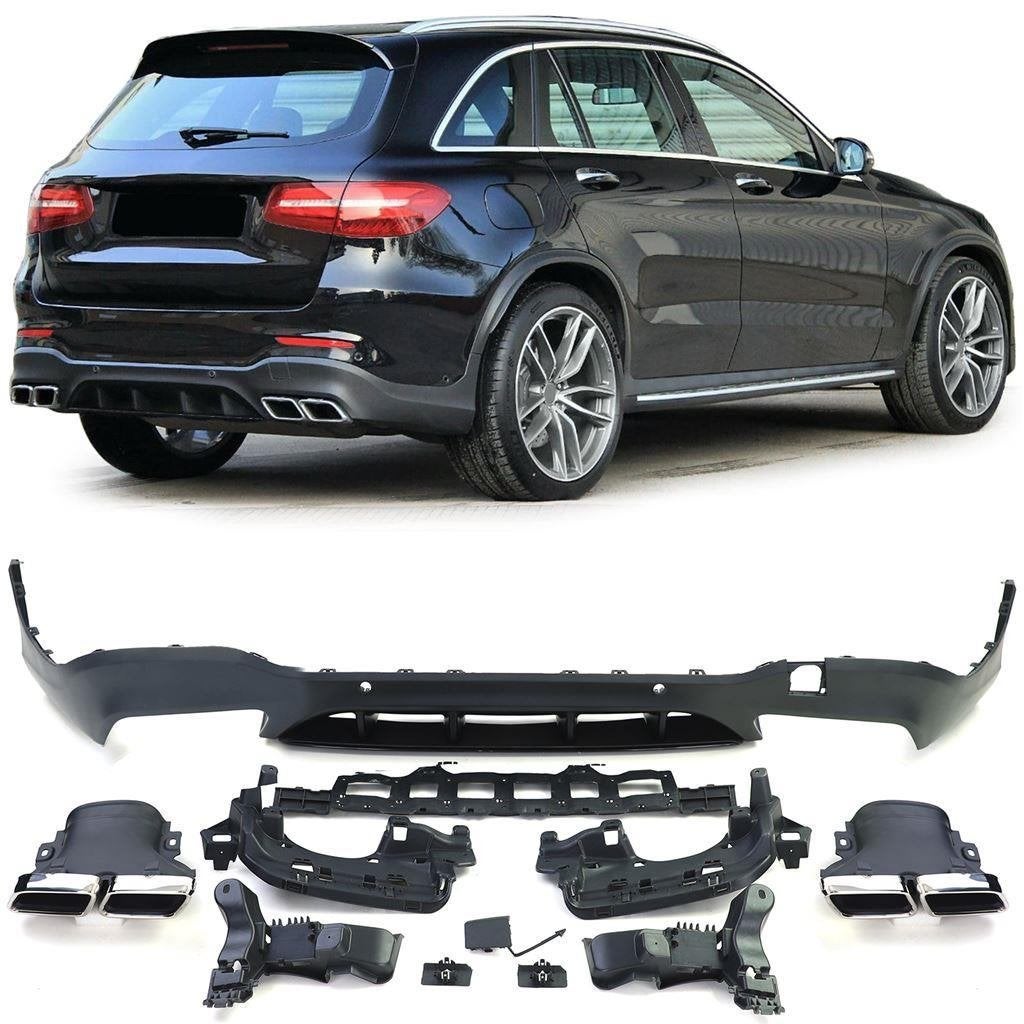 GLC63 AMG Look Uitlaat Diffuser Voor Mercedes GLC X253, Auto diversen, Tuning en Styling, Verzenden, Automotive Parts, A.parts@hotmail.nl